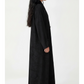 Girls Abstract Print Abaya with Matching Chiffon Headscarf, Elegant Everyday Modest Wear