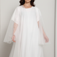 White Tulle Net Designer Abaya