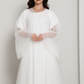 White Tulle Net Designer Abaya