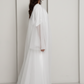 White Tulle Net Designer Abaya