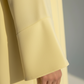 Pastel Yellow Open Abaya with Bell Sleeves, Lightweight Everyday Style