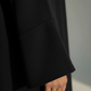Black Open Abaya with Bell Sleeves, Lightweight Everyday Style