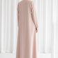 The Sunburst Pink Pleat Abaya