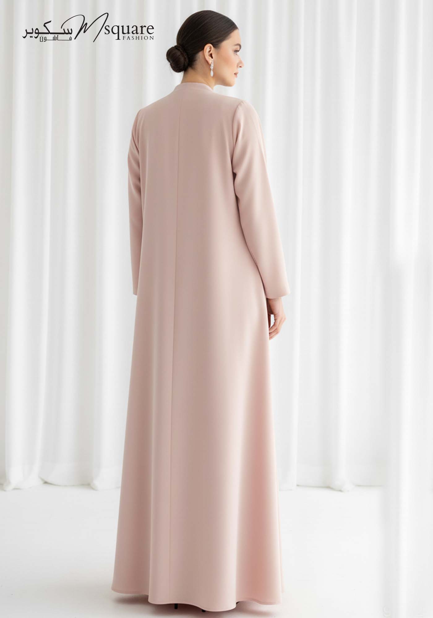 The Sunburst Pink Pleat Abaya