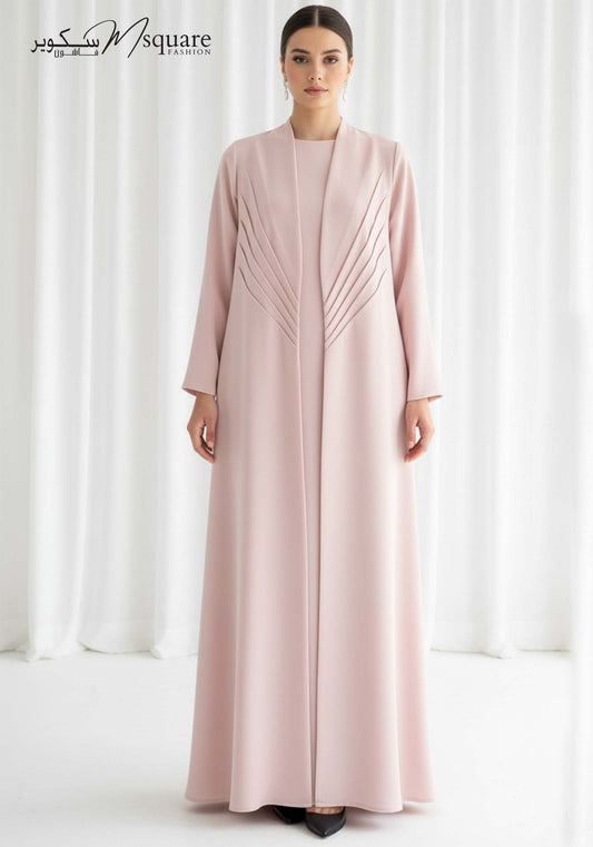 The Sunburst Pink Pleat Abaya