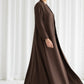 The Sunburst Brown Pleat Abaya