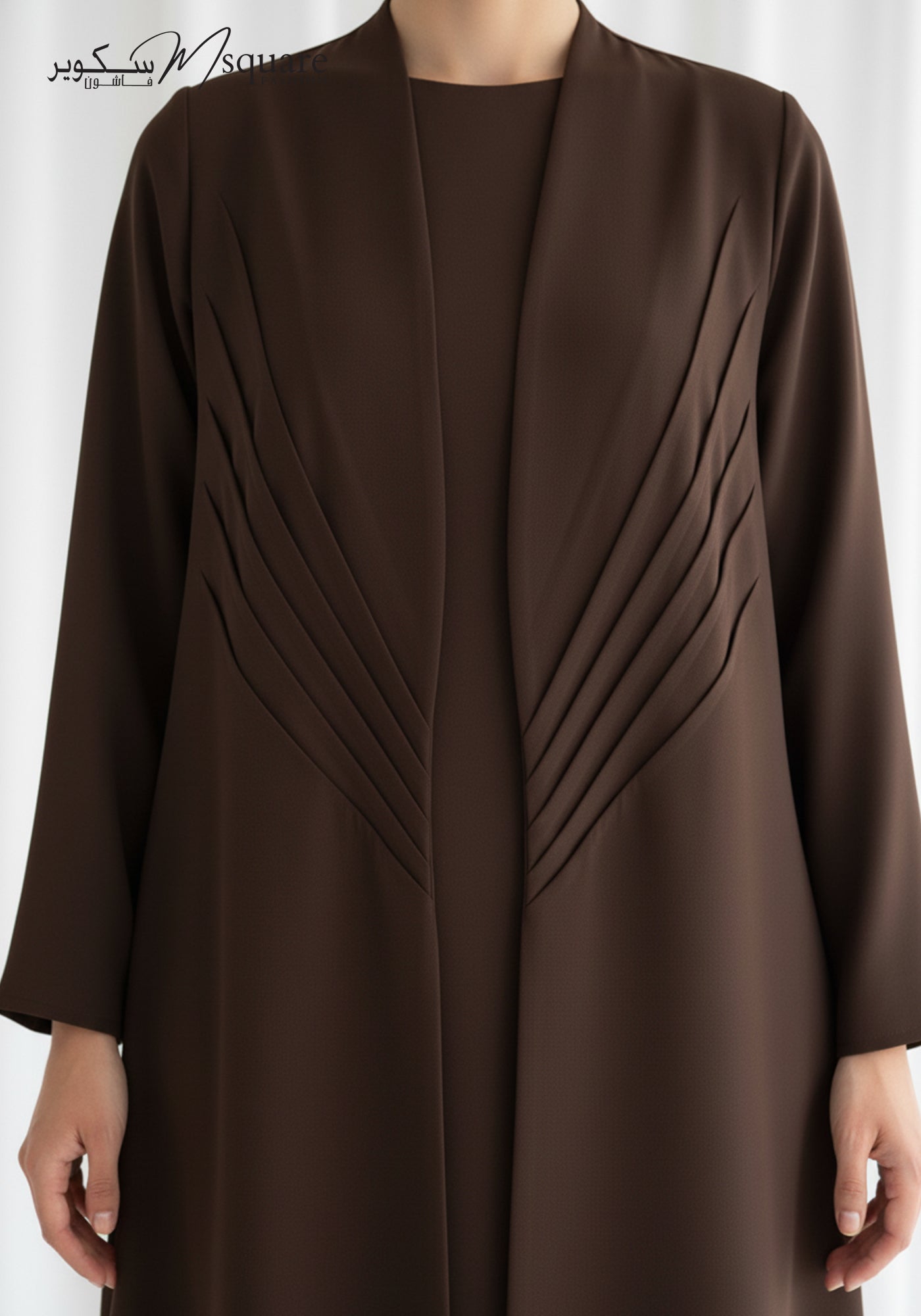 The Sunburst Brown Pleat Abaya