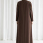 The Sunburst Brown Pleat Abaya