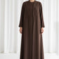 The Sunburst Brown Pleat Abaya