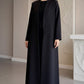 The Sunburst Black Pleat Abaya
