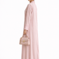 Lite Pink Lace Abaya with Matching Headscarf
