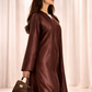 Bridal Satin Wave Abaya – Deep Espresso