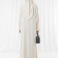 Harir Maqsood Beige Prayer Abaya – Attached Hijab Design