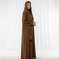 Harir Maqsood Brown Prayer Abaya – Attached Hijab Design