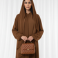 Harir Maqsood Brown Prayer Abaya – Attached Hijab Design