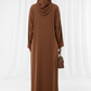 Harir Maqsood Brown Prayer Abaya – Attached Hijab Design
