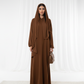Harir Maqsood Brown Prayer Abaya – Attached Hijab Design