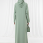Harir Maqsood Green Prayer Abaya I Attached Hijab Design