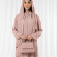 Harir Maqsood Pink Prayer Abaya I Attached Hijab Design