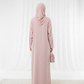 Harir Maqsood Pink Prayer Abaya I Attached Hijab Design