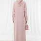 Harir Maqsood Pink Prayer Abaya I Attached Hijab Design