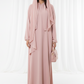 Harir Maqsood Pink Prayer Abaya I Attached Hijab Design