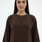 Lightweight Brown Harir Maqsood Prayer Abaya
