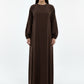 Lightweight Brown Harir Maqsood Prayer Abaya
