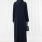 Lightweight Navy Harir Maqsood Prayer Abaya