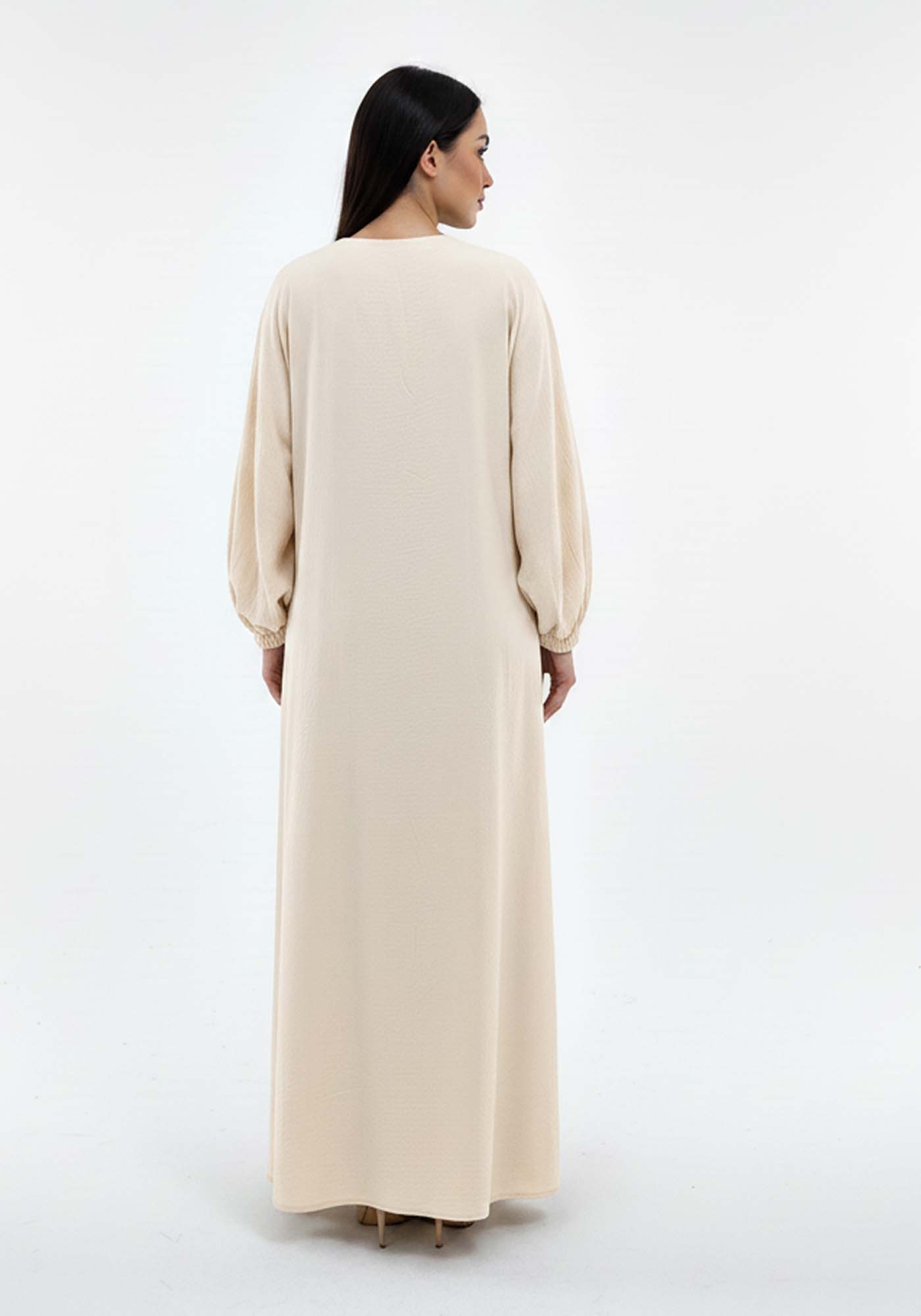 Lightweight Beige Harir Maqsood Prayer Abaya
