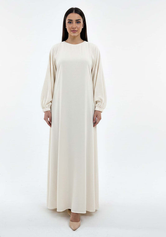 Lightweight Beige Harir Maqsood Prayer Abaya