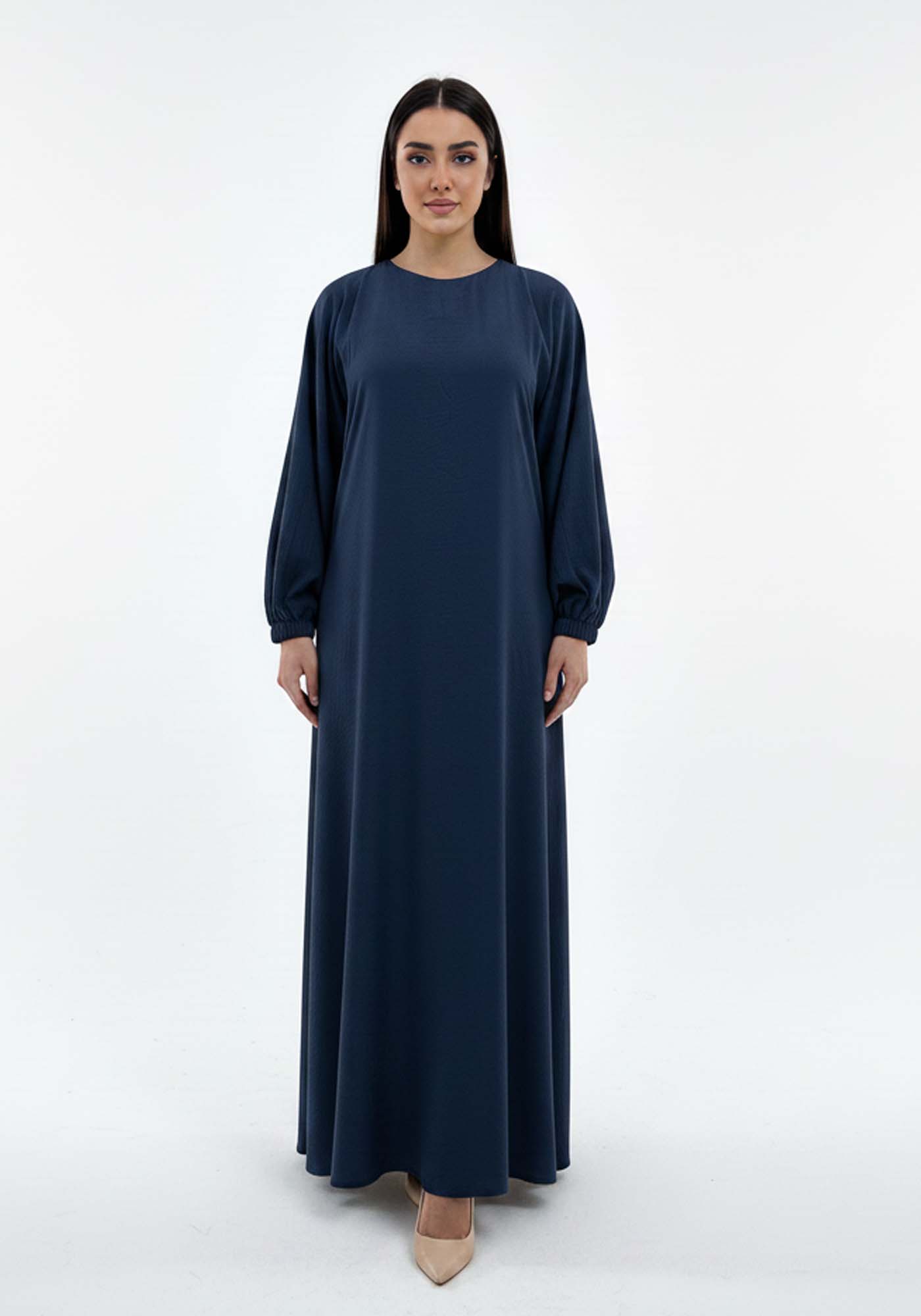 Lightweight Blue Harir Maqsood Prayer Abaya
