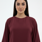 Lightweight Maroon Harir Maqsood Prayer Abaya
