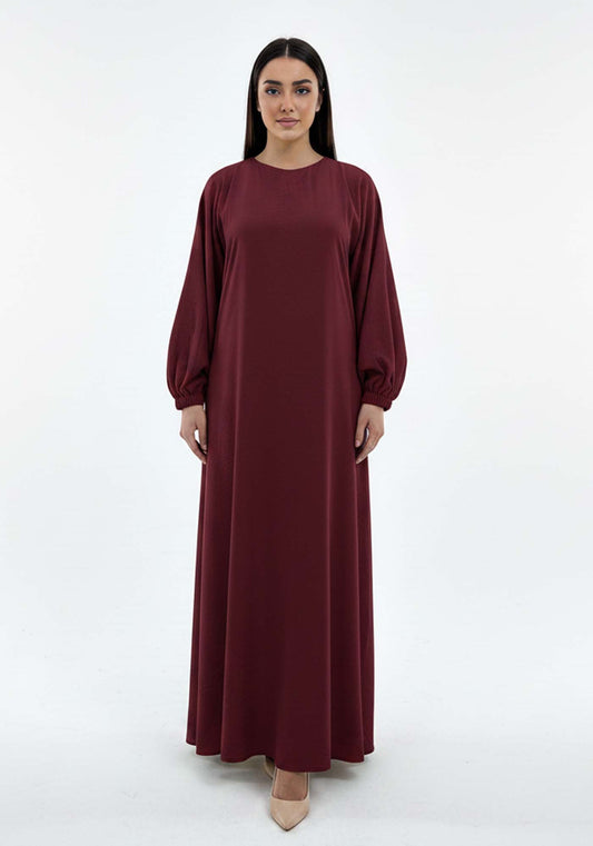Lightweight Maroon Harir Maqsood Prayer Abaya