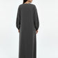 Lightweight Grey Harir Maqsood Prayer Abaya