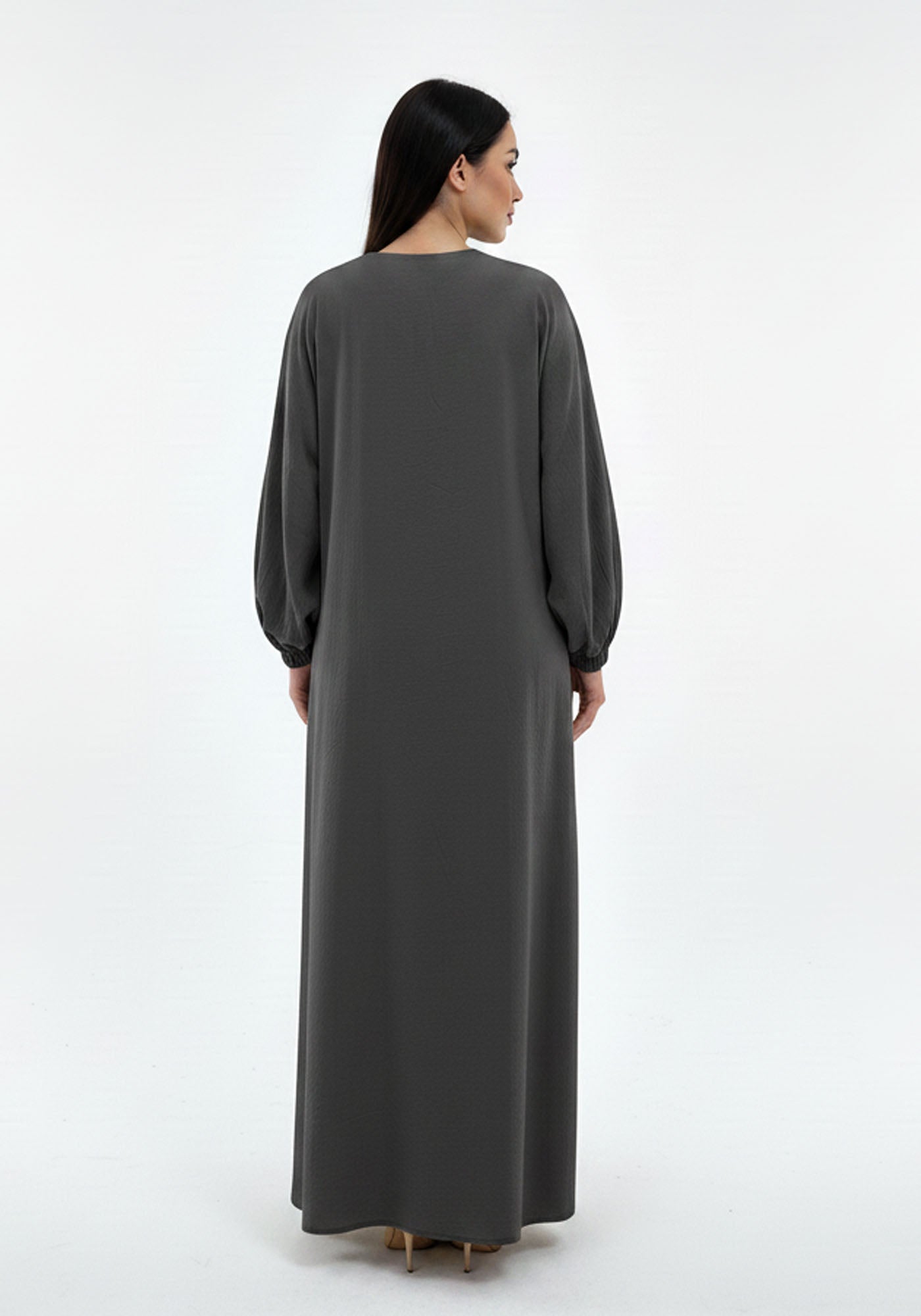 Lightweight Grey Harir Maqsood Prayer Abaya