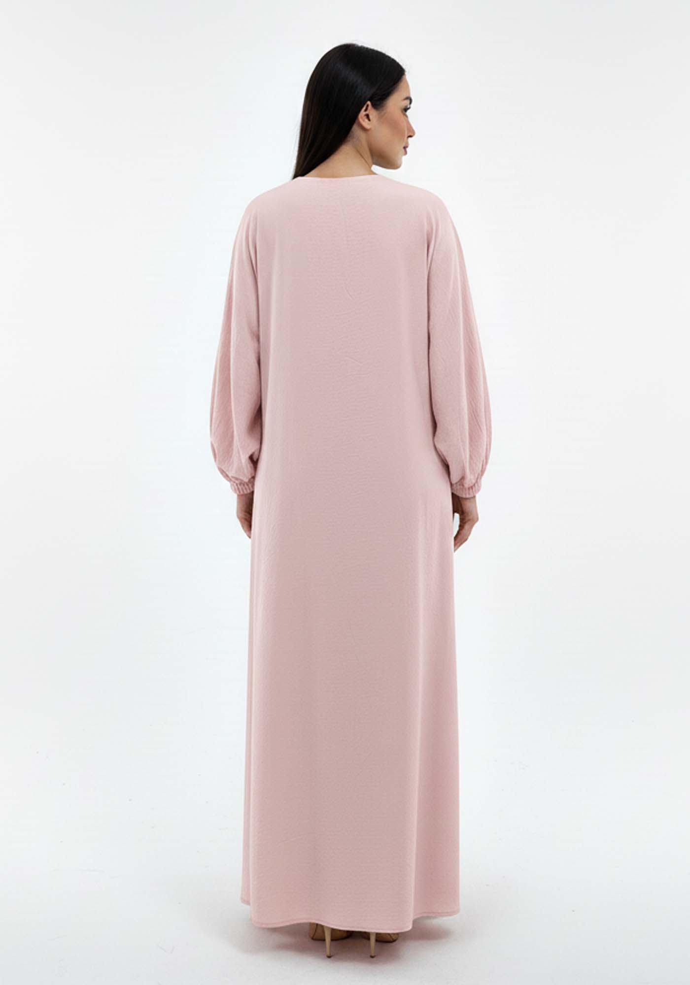 Lightweight Pink Harir Maqsood Prayer Abaya