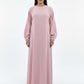 Lightweight Pink Harir Maqsood Prayer Abaya