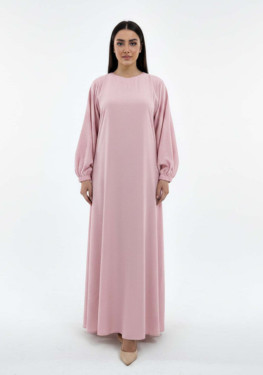 Lightweight Pink Harir Maqsood Prayer Abaya