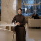 Bold And Modern Brown Cobra Crepe Abaya Mandarin Collar Edition