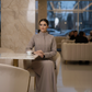 Bold And Modern Nude Cobra Crepe Abaya Mandarin Collar Edition