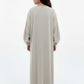 Kids Harir Maqsood Prayer Abaya I Beige