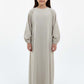 Kids Harir Maqsood Prayer Abaya I Beige
