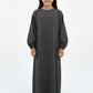 Kids Harir Maqsood Prayer Abaya I Grey