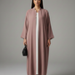 Signature Korean Nida Open Abaya I Minimalist High-Neck Design