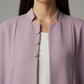 Signature Korean Nida Purple Open Abaya Minimalist High-Neck Design