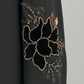 Premium Black Korean Nida Abaya – Elegant Handwork & Lace Floral Embroidery with Chiffon Headscarf
