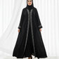 Jet Black Silver Lace Filigree With Headscarf