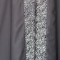 Jet Black Silver Lace Filigree With Headscarf