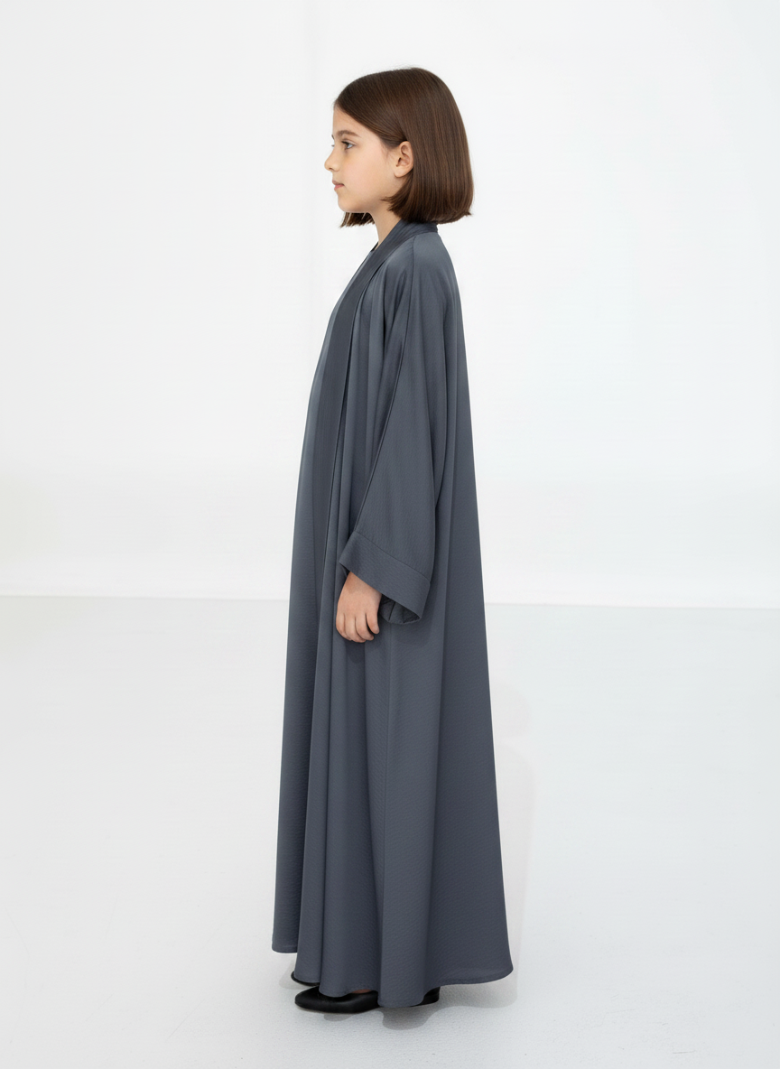 Premium 3-Piece Kids Abaya Set – Lightweight Harir Maqsood Modest Wear for Girls